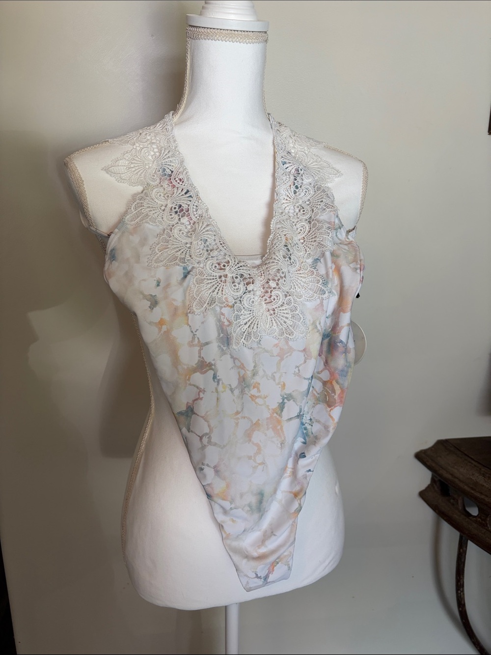 Tularosa White Lace One-Piece Swimsuit NWT Small